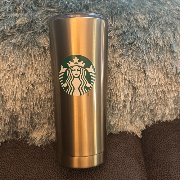 STARBUCKS GOLD 20oz STAINLESS STEEL TUMBLER - Picture 1 of 5
